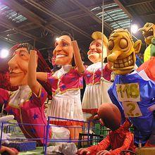 Carnaval de Nice Chirac Sarkozy Ségolène Bayrou Le Pen héros de la fête