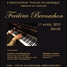 Frédéric Bernachon en concert à Nice au Centre Universitaire Méditerranéen:: concert-bernachon