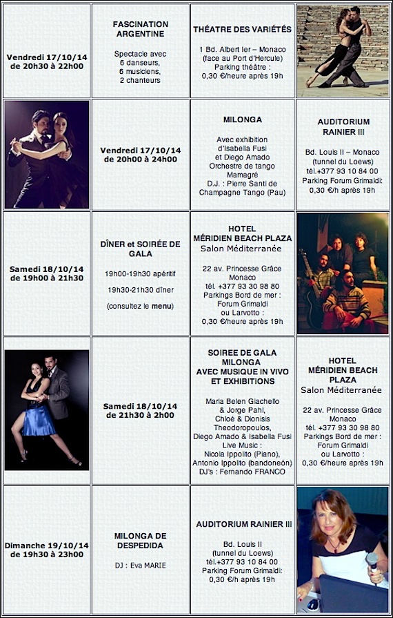 6ème FESTIVAL INTERNATIONAL DE TANGO ARGENTIN DE MONTE-CARLO:: tango-monaco-pr